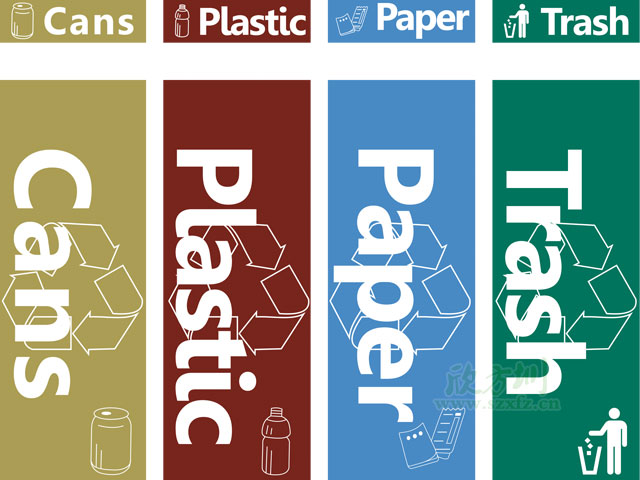 垃圾桶圖標及分類標識有哪些？
